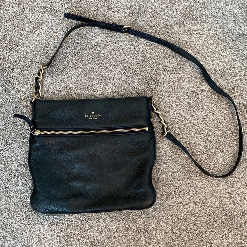 Kay Spade Crossbody bag in black pebble leather